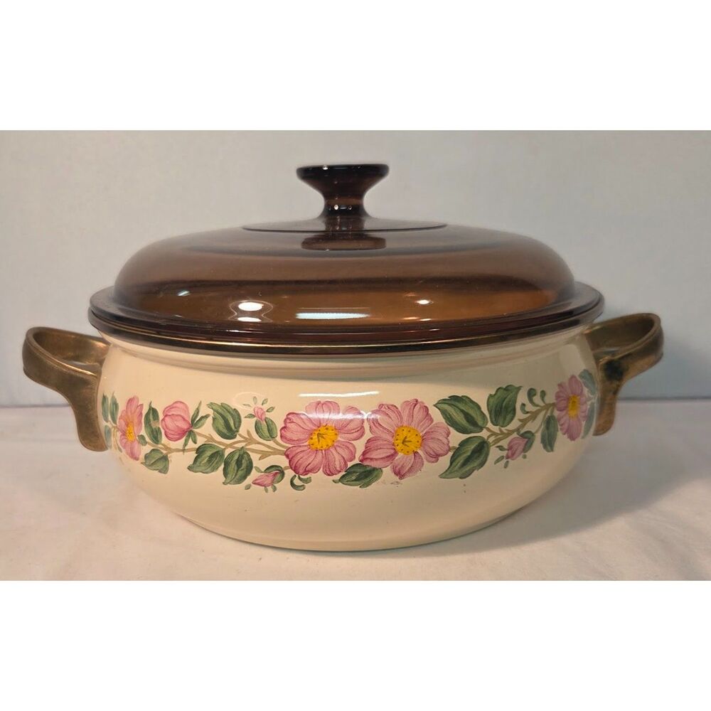Franciscan Desert Rose Casserole Dish With Lid Vintage Floral Ovenware